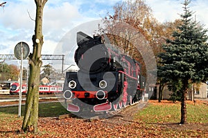 Polish steam locomotive Ol49 in KrzyÃÂ¼